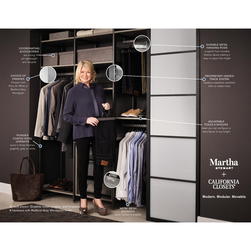 Martha Stewart California Closets The Everyday System 56.75" W Closet